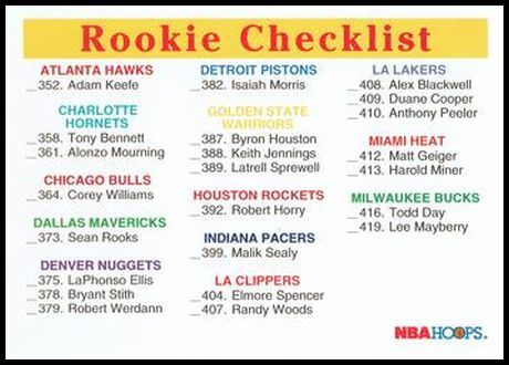 488 Rookie Checklist CL